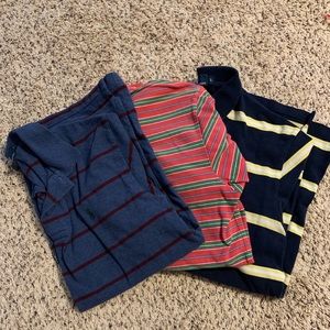 Lot of 3 Ralph Lauren polo large striped golf
